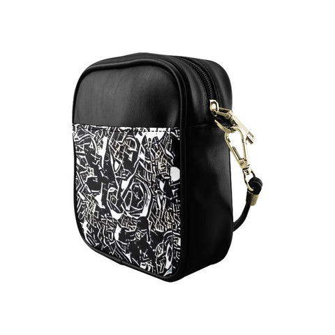 'Liquorice' Faux Leather Sling Pouch