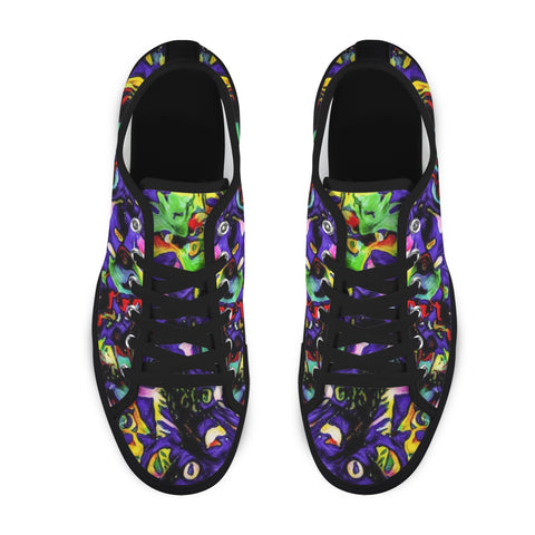 'Purple Haze' (Black Trim) Women's Canvas Plimsolls