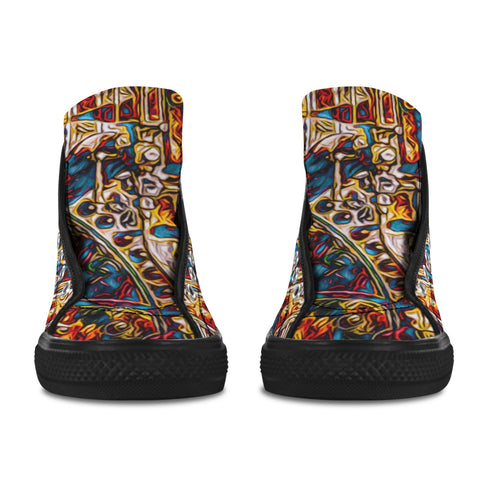 'Boilerplate' (Black) Women's Canvas Boots