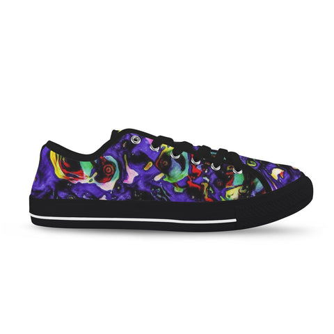 'Purple Haze' (Black Trim) Women's Canvas Plimsolls