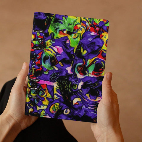'Purple Haze' Faux Leather A5 Binder Notebook