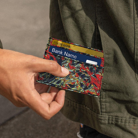 'Earthquake' Faux Leather Cardholder