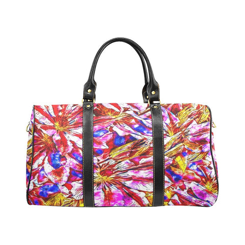 'Clematis' Nylon Duffle with Faux Leather Trim
