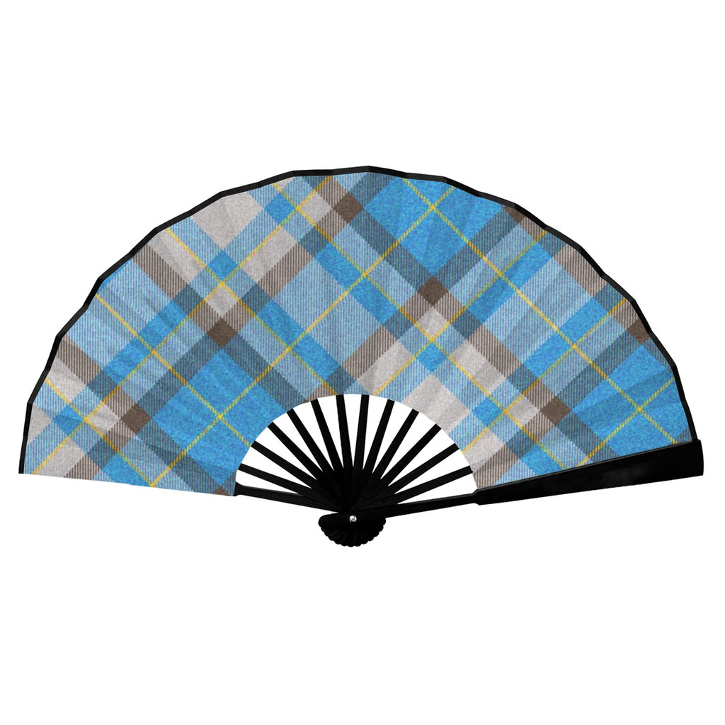 'Yorkshire Marine' (Slant / Black Edge) Double-Sided Folding Bamboo Fan