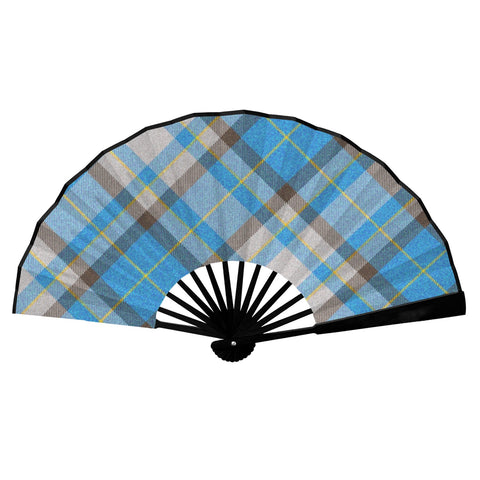 'Yorkshire Marine' (Slant / Black Edge) Double-Sided Folding Bamboo Fan
