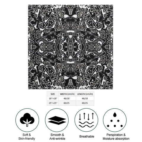 'Liquorice' Poly Scarf Squre