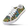 'Clematis Electra' (White Trim) Women's Canvas Plimsolls