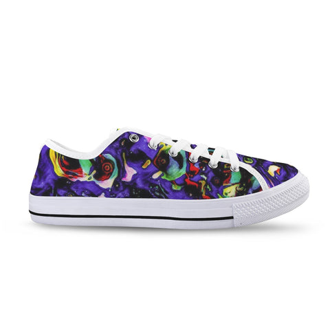 'Purple Haze' (White Trim) Women's Canvas Plimsolls