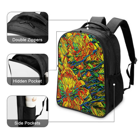 'Peony Citrus' Nylon Backpack