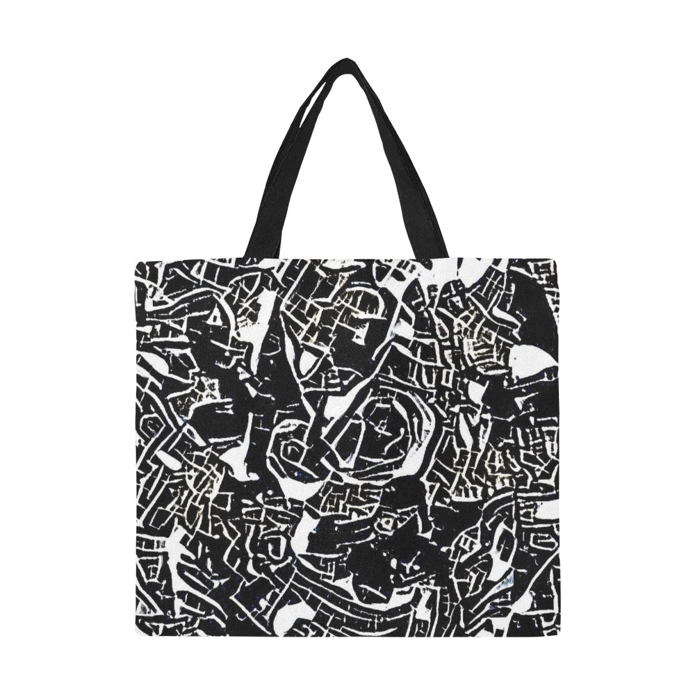 'Liquorice' Large Canvas Tote