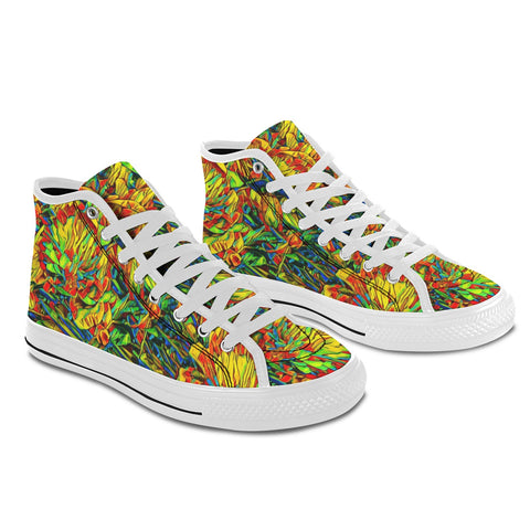 'Peony Citrus' (White Trim) Vancouver Canvas Boots