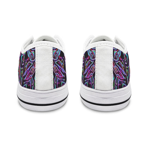 'Clematis Neon' (White Trim) Women's Canvas Plimsolls