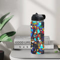 'Galaxa' Insulated Water Bottle with Straw Lid (18 oz)