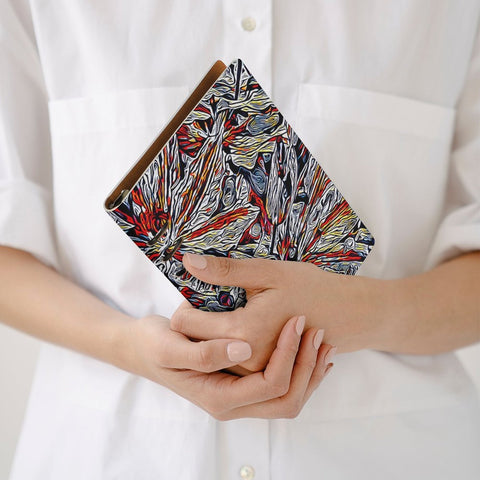 'Clematis Platinum' Faux Leather A5 Binder Notebook