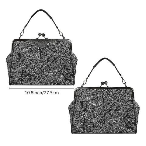 'Filament' Faux Leather Kisslock Handbag Crossbody