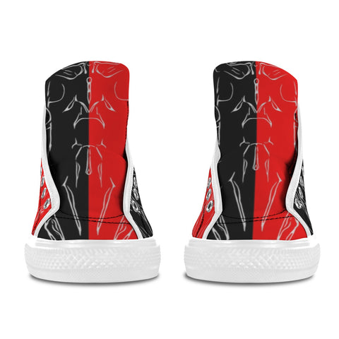 'Bloodlust' (White) Women's Canvas Boots