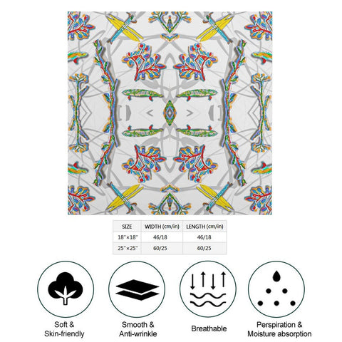 'Regenesis' (White Edit) Poly Scarf Square