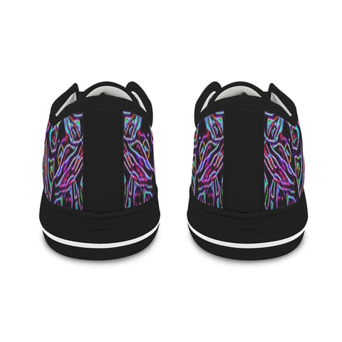 'Clematis Neon'' (Black Trim) Women's Canvas Plimsolls