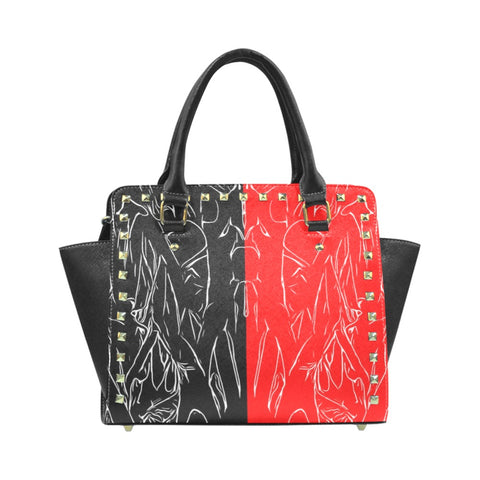 'Bloodlust' PU Studded Shoulder-Handbag