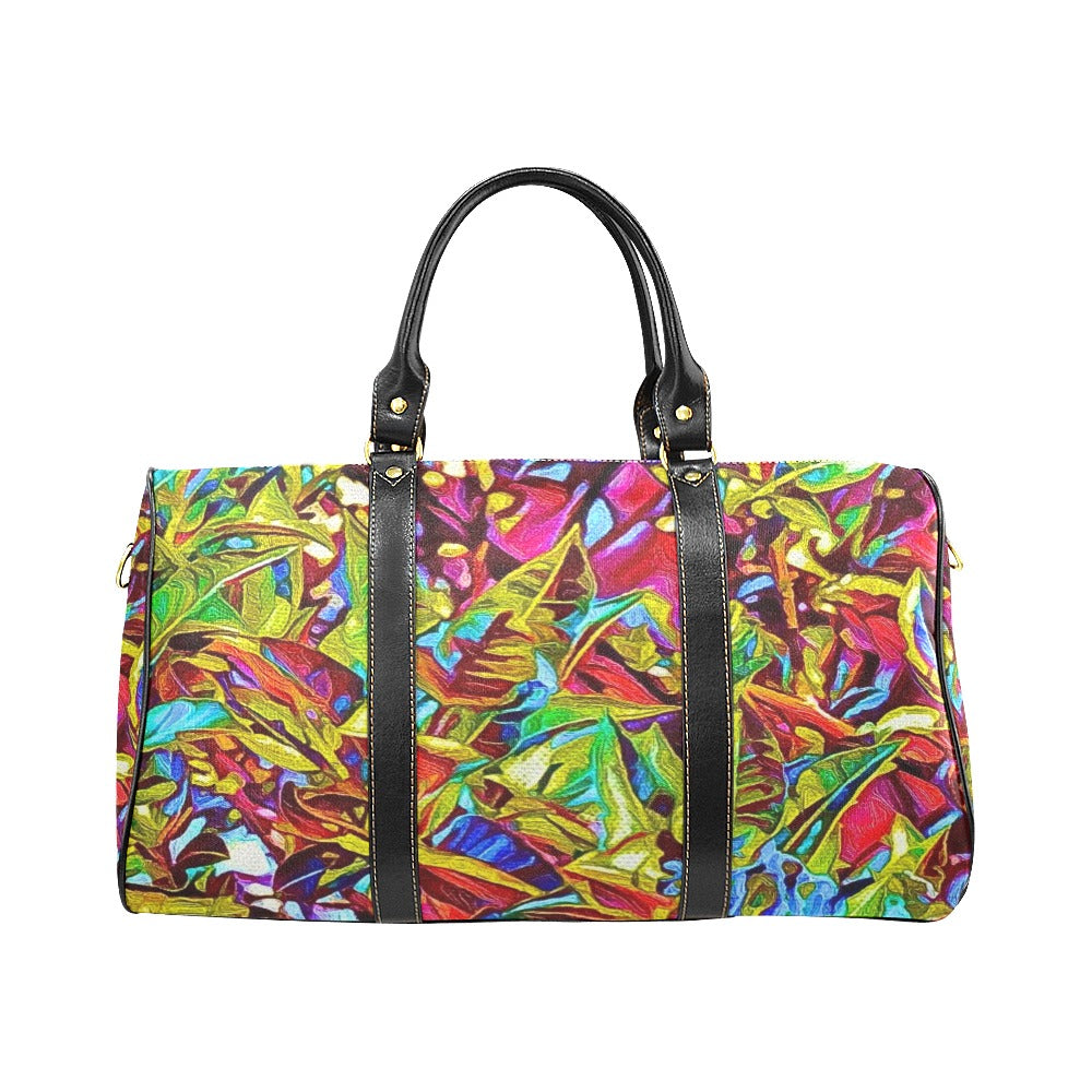 'Tropique' Nylon Duffle with Faux Leather Trim