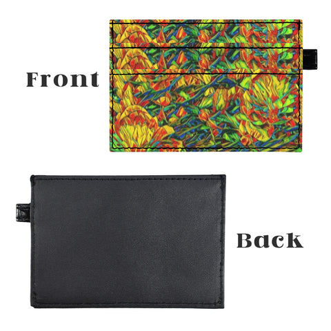 'Peony Citrus' Faux Leather Cardholder