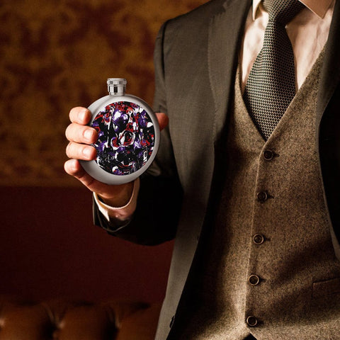 'Gothic Rose' Hip Flask