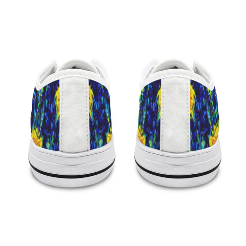 'Wild Poppies' (White Trim) Women's Canvas Plimsolls