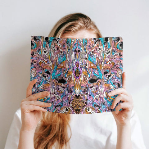 'Psychedelique' Faux Leather A5 Binder Notebook