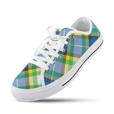 'Yorkshire Tartan' (Slant/White Trim) Women's Canvas Plimsolls