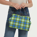 'Yorkshire Tartan' (Heritage) (Slant) Faux Leather Kisslock Handbag Crossbody