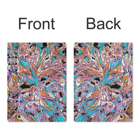 'Psychedelique' Faux Leather A5 Binder Notebook