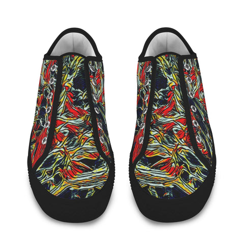 'Earthquake' (Black Trim) Women's Canvas Plimsolls