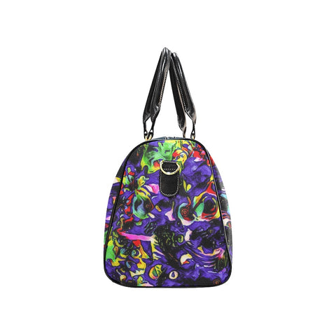 'Purple Haze' Nylon Duffle With Faux Leather Trim