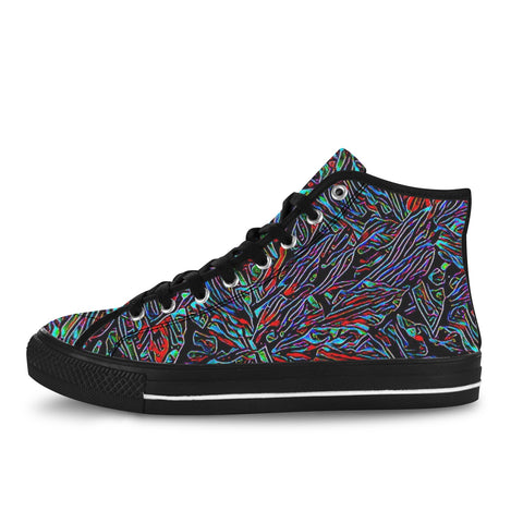 'Clematis Neon' (Black Trim) Vancouver H Women's Canvas Shoes (1013-1)