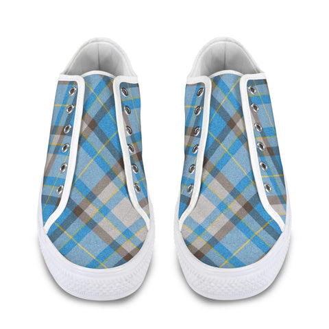 'Yorkshire Marine' (Slant/White Trim) Women's Canvas Plimsolls