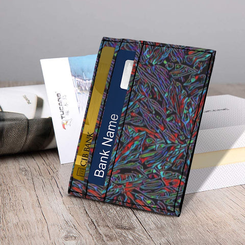 'Clematis Neon' Faux Leather Cardholder