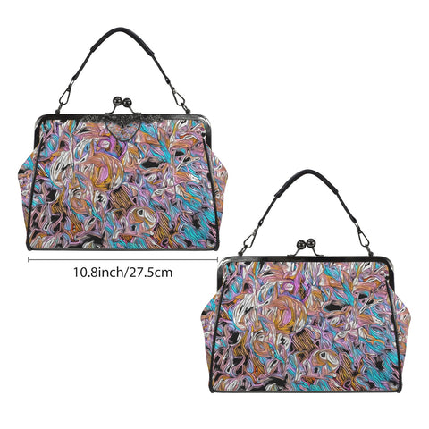 'Psychedelique' Kisslock Crossbody Shoulder