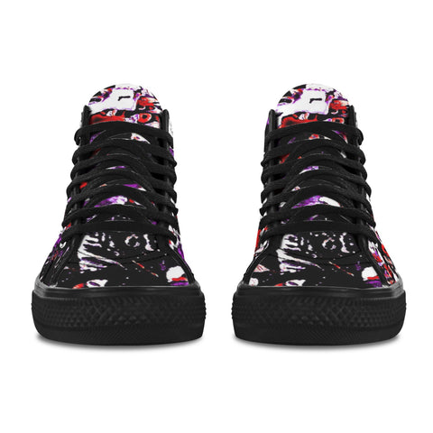 'Gothic Rose' (Black Trim) Vancouver Canvas Boots