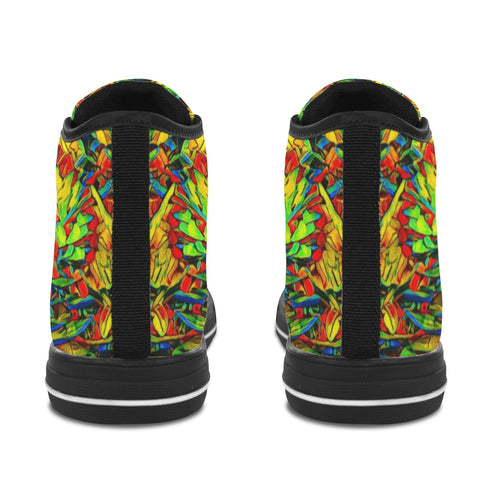 'Peony Citrus' (Black Trim) Vancouver Canvas Boots