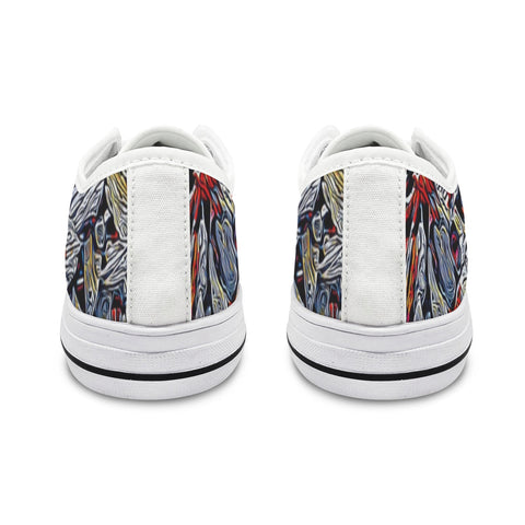 'Clematis Platinum' (White Trim) Women's Canvas Plimsolls