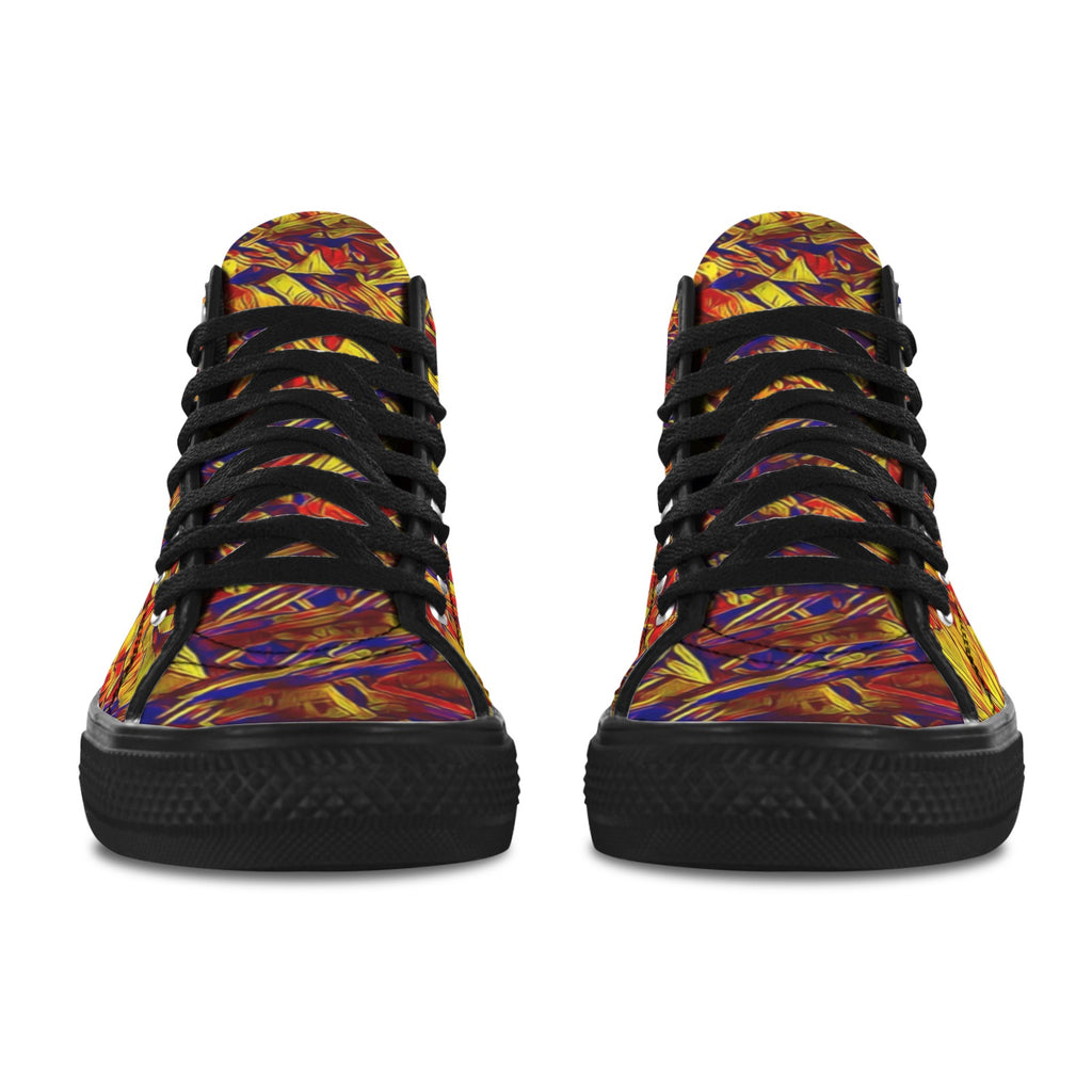 'Peony' (Black) Women's 'Vancouver' High Top Boots