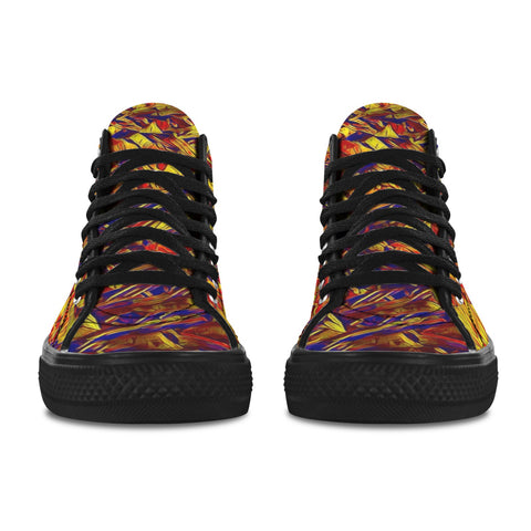 'Peony' (Black) Women's 'Vancouver' High Top Boots