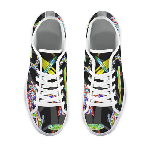 'Regenesis' (Black Edit - White Trim) Women's Canvas Plimsolls