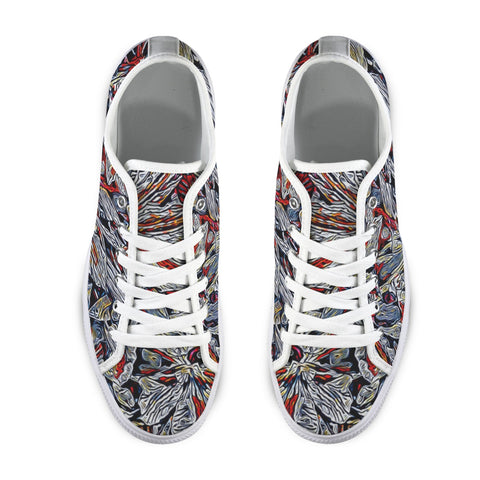 'Clematis Platinum' (White Trim) Women's Canvas Plimsolls