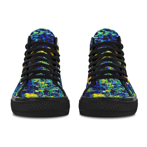 'Wild Poppies' (Black Trim) Vancouver Canvas Boots