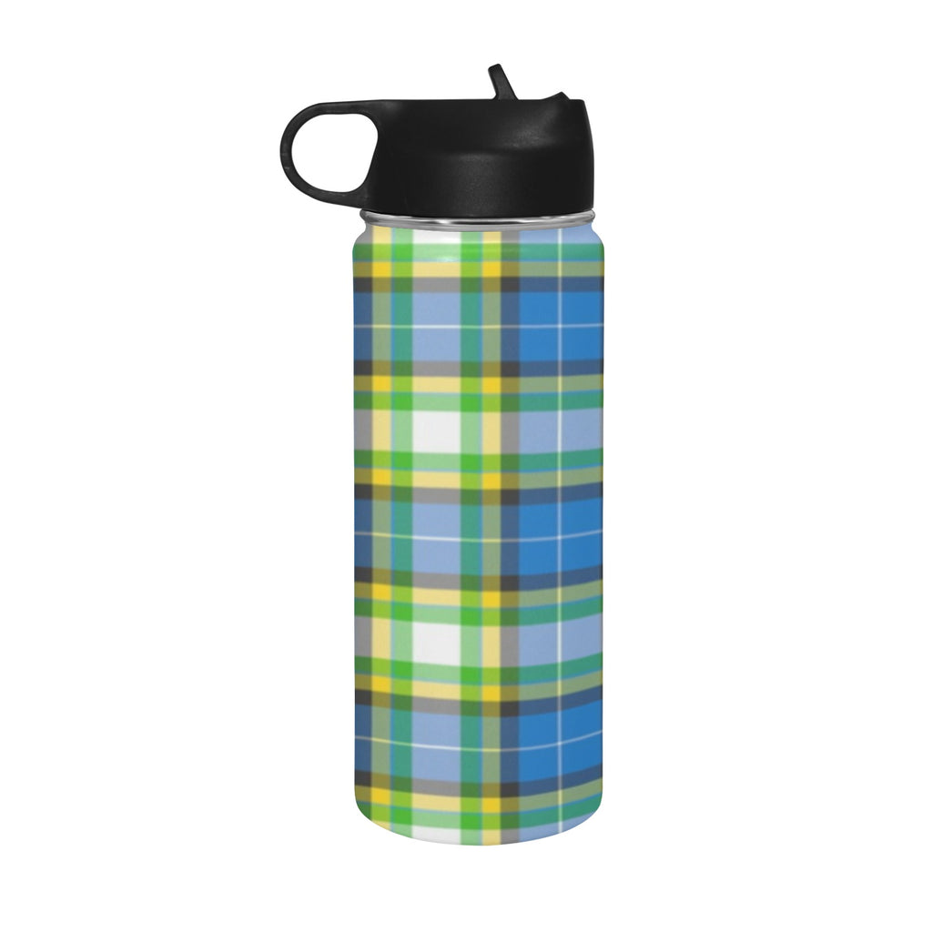 'Yorkshire Tartan' Insulated Water Bottle with Straw Lid (18 oz)