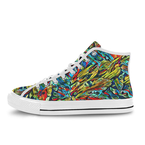 'Clematis Electra' (White Trim) Vancouver Canvas Boots