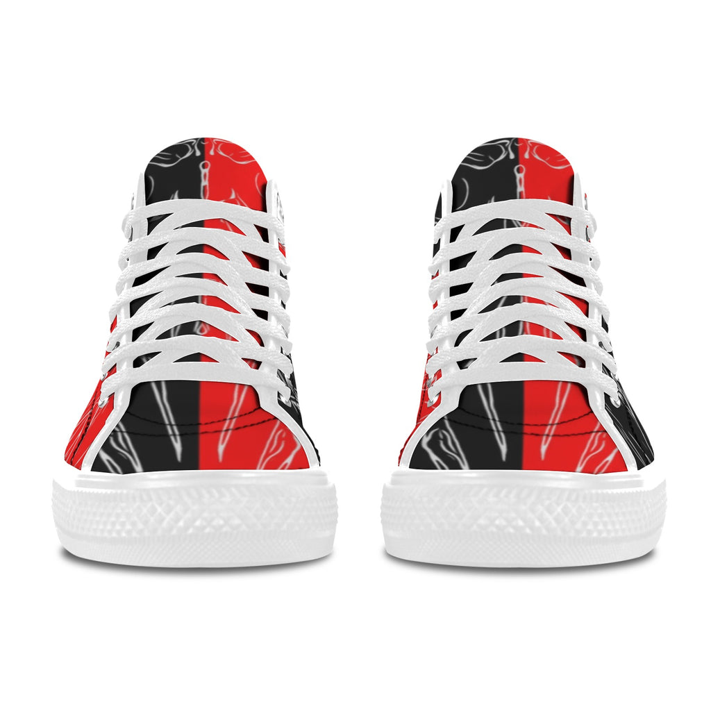 'Bloodlust' (White) Women's Canvas Boots