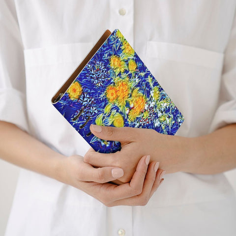 'Summer Basket' Faux Leather A5 Binder Notebook