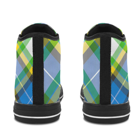 'Yorkshire Tartan' (Slant - Black Trim) Vancouver Canvas Boots